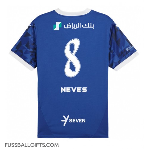 Al-Hilal Ruben Neves #8 Fußballbekleidung Heimtrikot 2024-25 Kurzarm